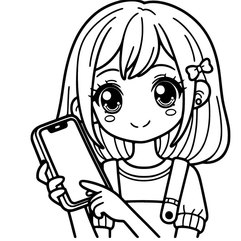 a girl with a cell phone in her hand