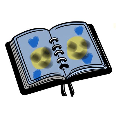 open note book blank