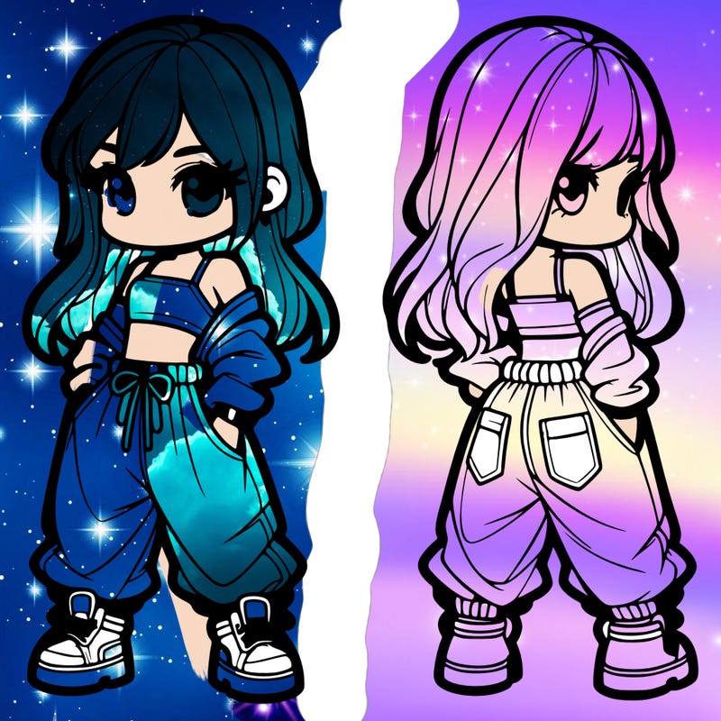 girl in crop top and baggy pants