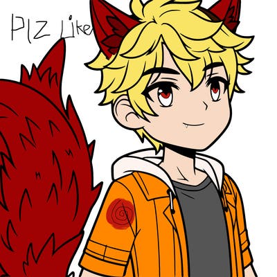 male with wolf tail and wolf ears