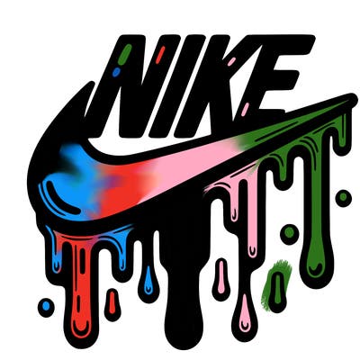dripping nike logo