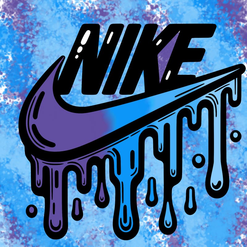 dripping nike logo