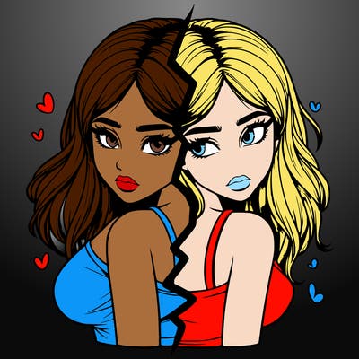 realistic girl split