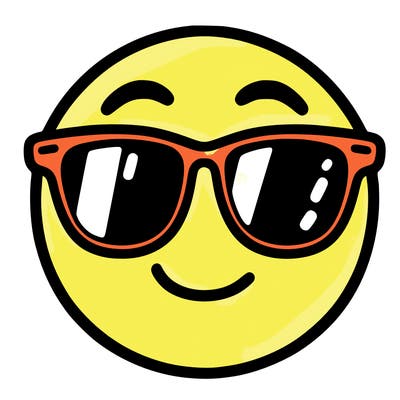 emoji with sunglasses