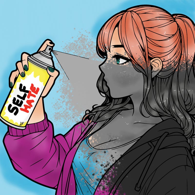 a realistic girl spray, painting