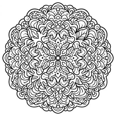 Explore a mesmerizing world with this Psychedelic Kawaii Mandala coloring page, featuring intricate patterns and a trippy, cute aesthetic. Perfect for art enthusiasts seeking a unique and engaging coloring challenge.