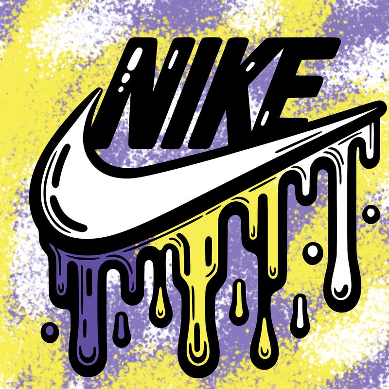 dripping nike logo