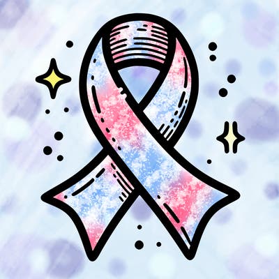 ribbon symbol of national breast cancer awareness month