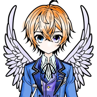anime boy with wings