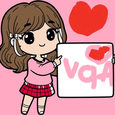 cute girl holding white sign