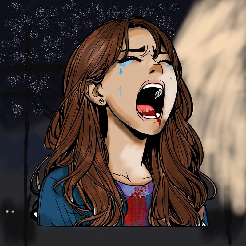 screaming realistic, girl