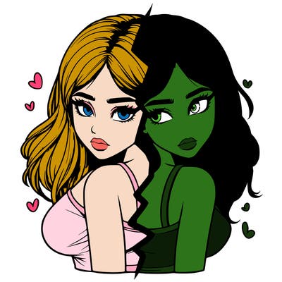 realistic girl split