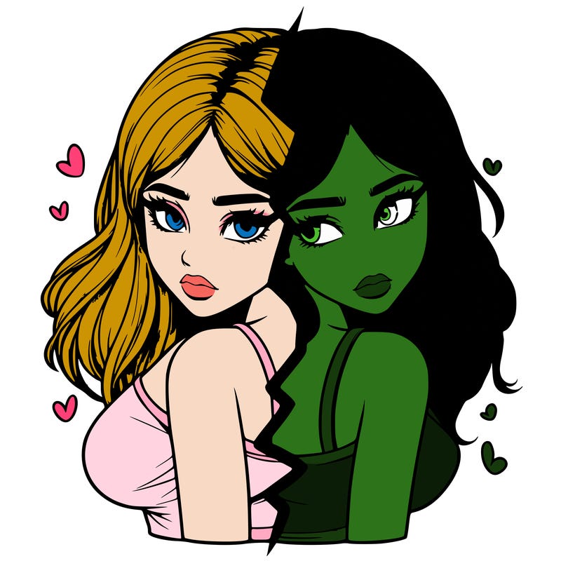 realistic girl split