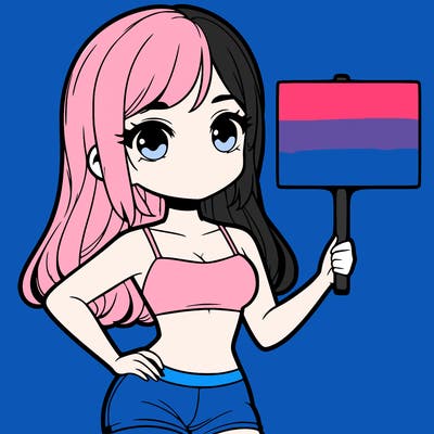 girl in a cute crop top holding a blank sign