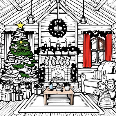 christmas house interior