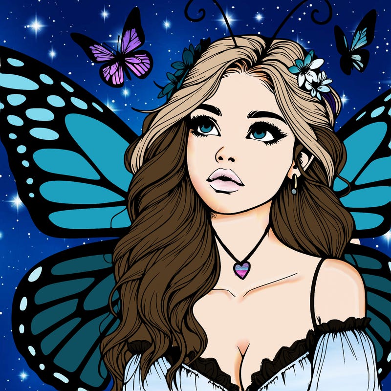 butterfly fairy realistic girl