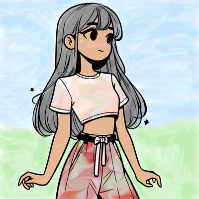 girl in a cute crop top
