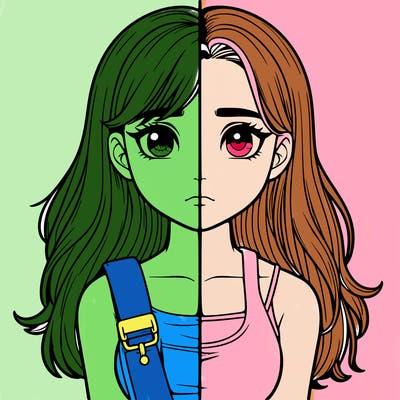 realistic girl split