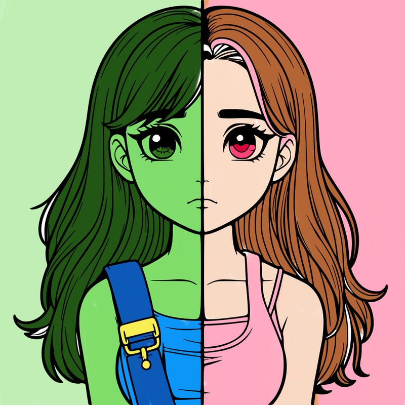 realistic girl split