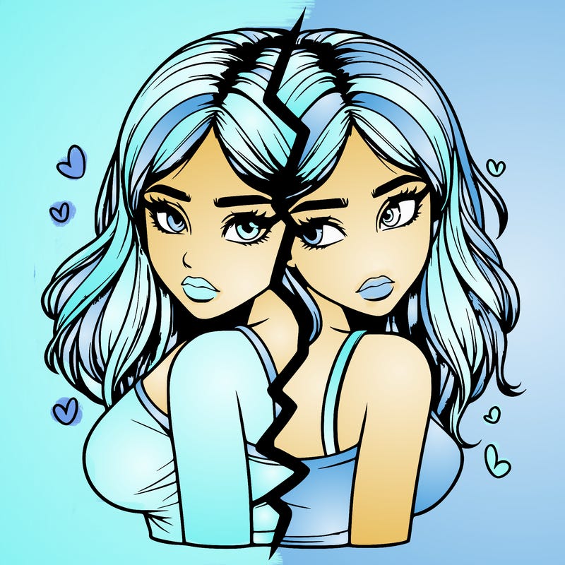 realistic girl split