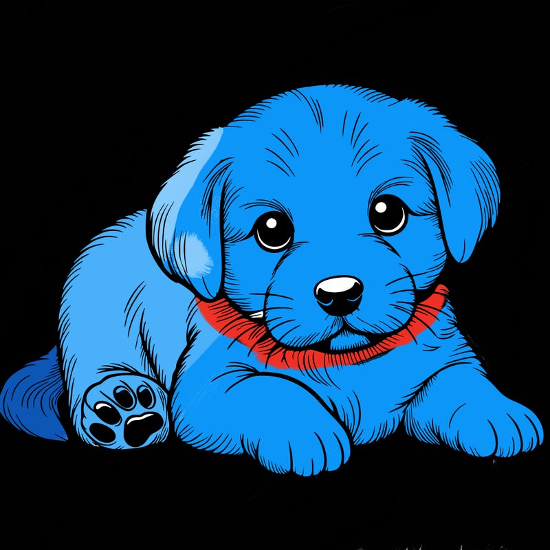 a cute realistic puppy