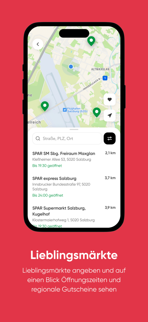 SPAR - Kartenansicht von SPAR-Standorten und Geschäftsdetails