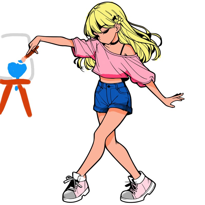 realistic girl danceing