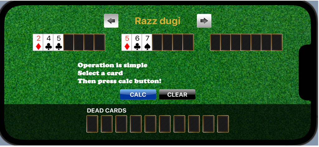 Interface du calculateur d'équité Razzdugi.