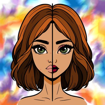 realistic girl split