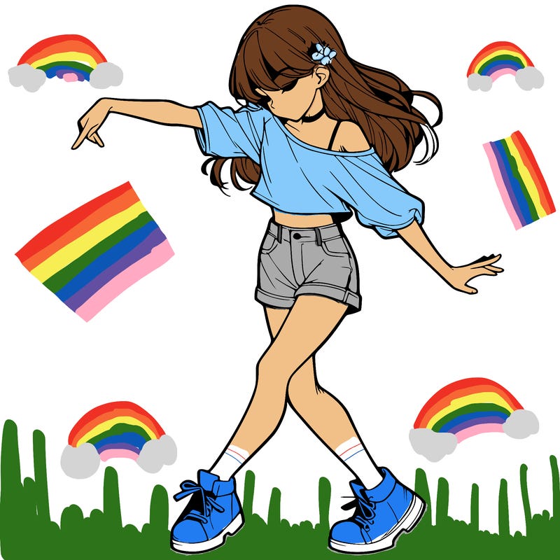 realistic girl danceing