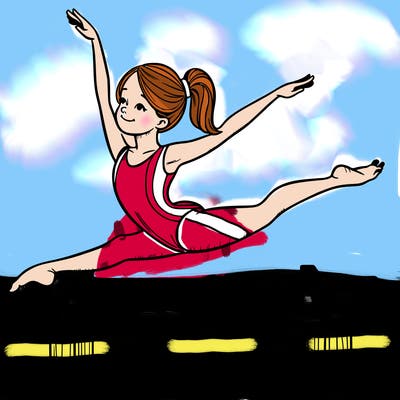 gymnastics girl on bar