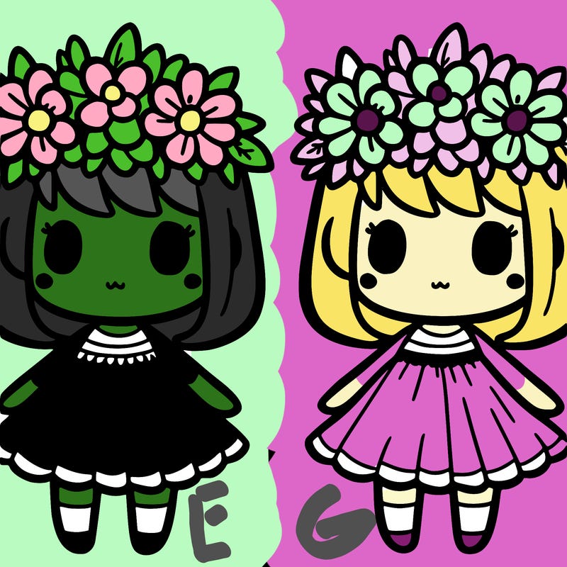 girl with flowers crown