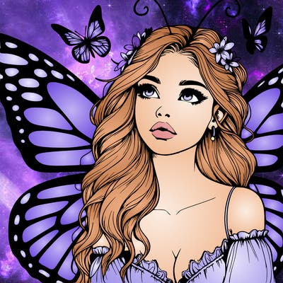 butterfly fairy realistic girl