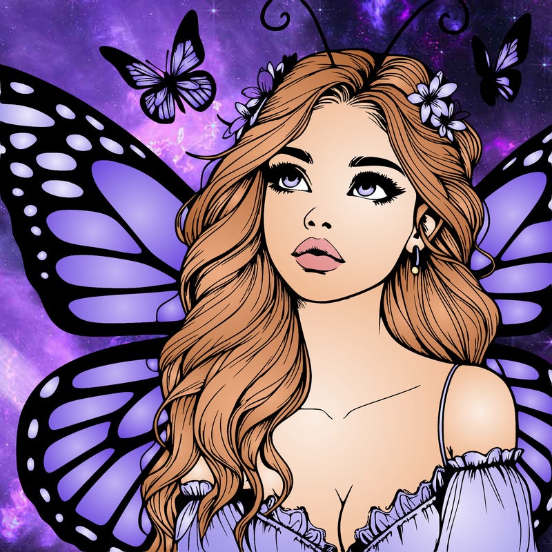 butterfly fairy realistic girl