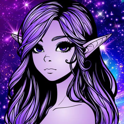 elf girl realistic dark fantasy