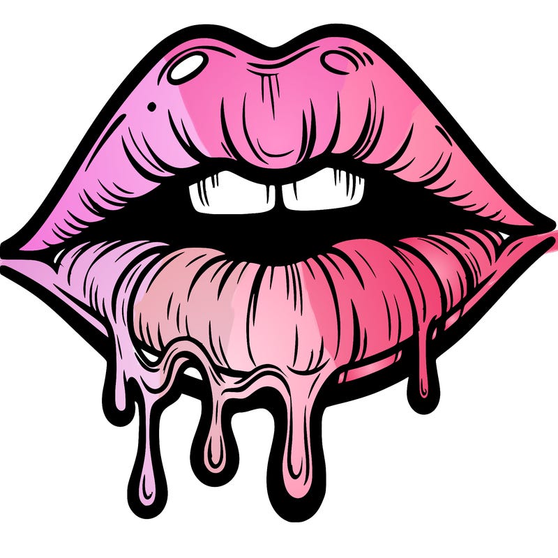 lips that look realistic and drip