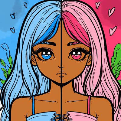 realistic girl split