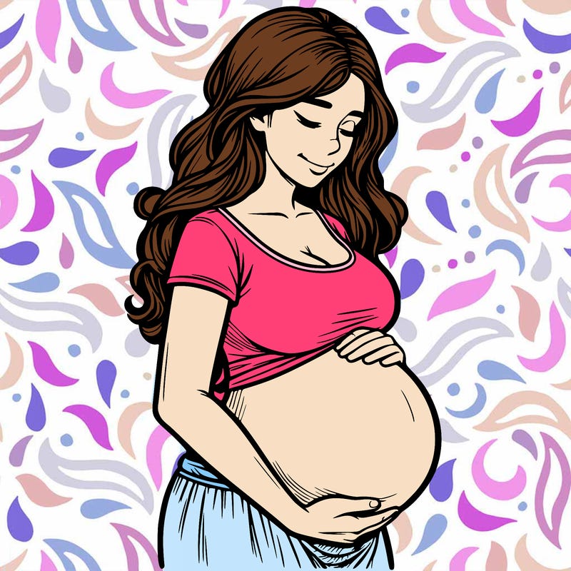 woman heavily pregnant realistic