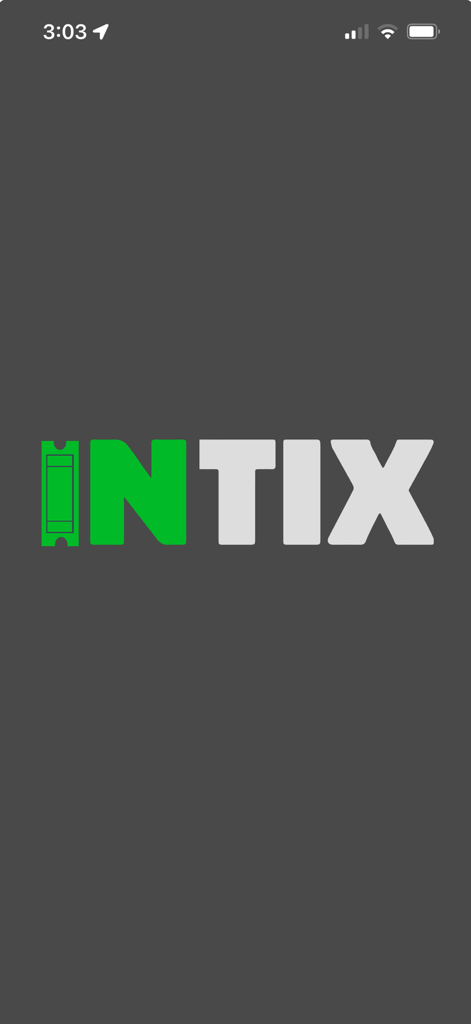 INTIX - INTIX ticketing and event discovery app splash screen with green and white logo