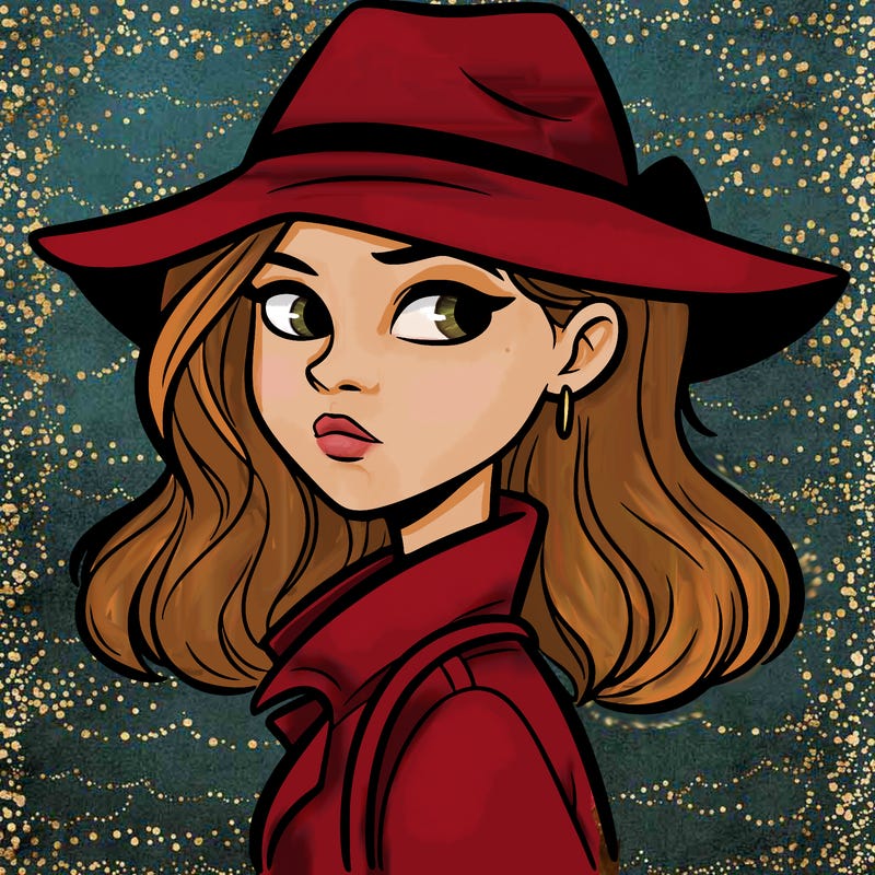 mysterious girl looking sideways