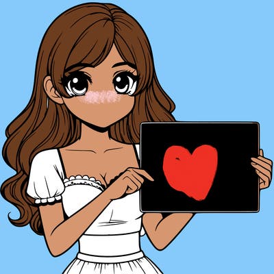 realistic pretty girl holding blank sign