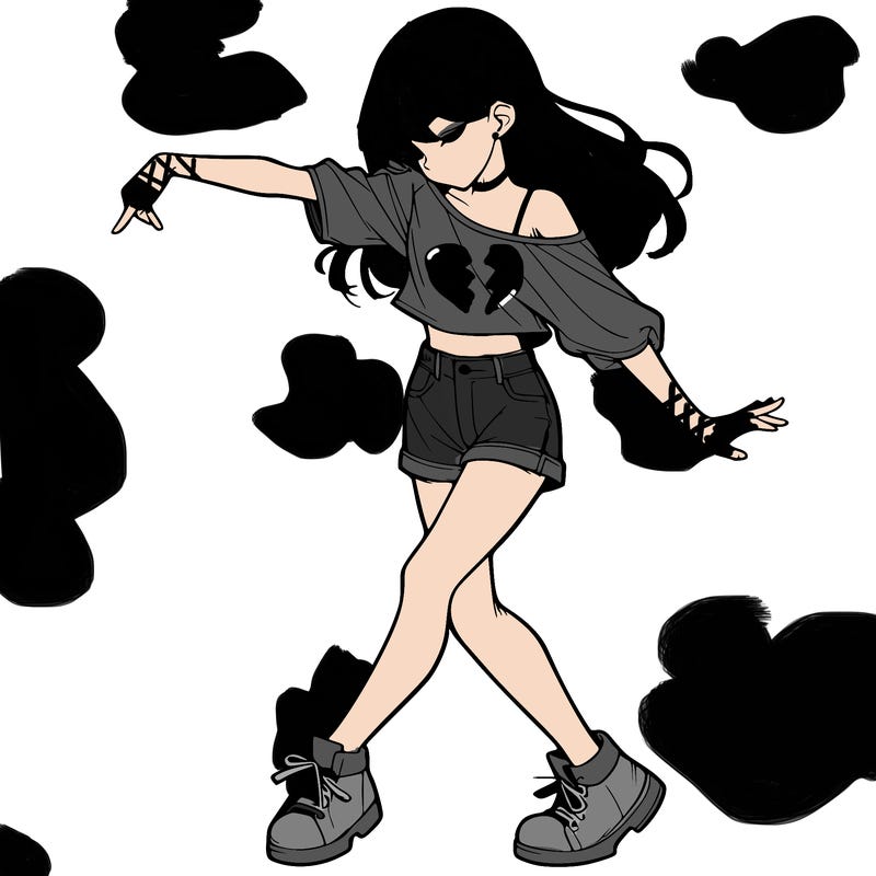 realistic girl danceing