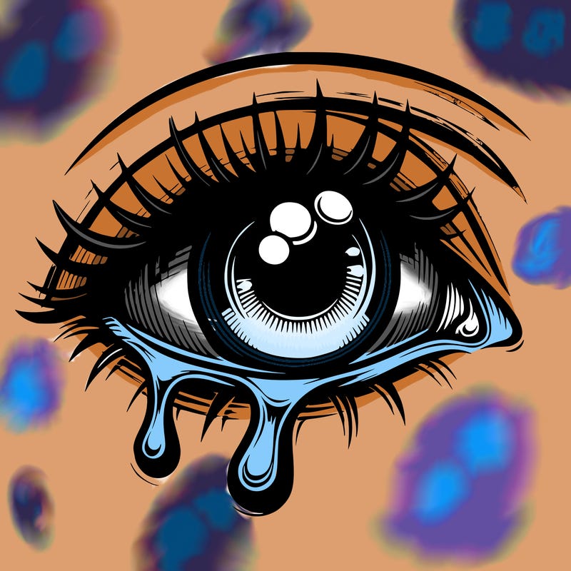 realistic eye crying