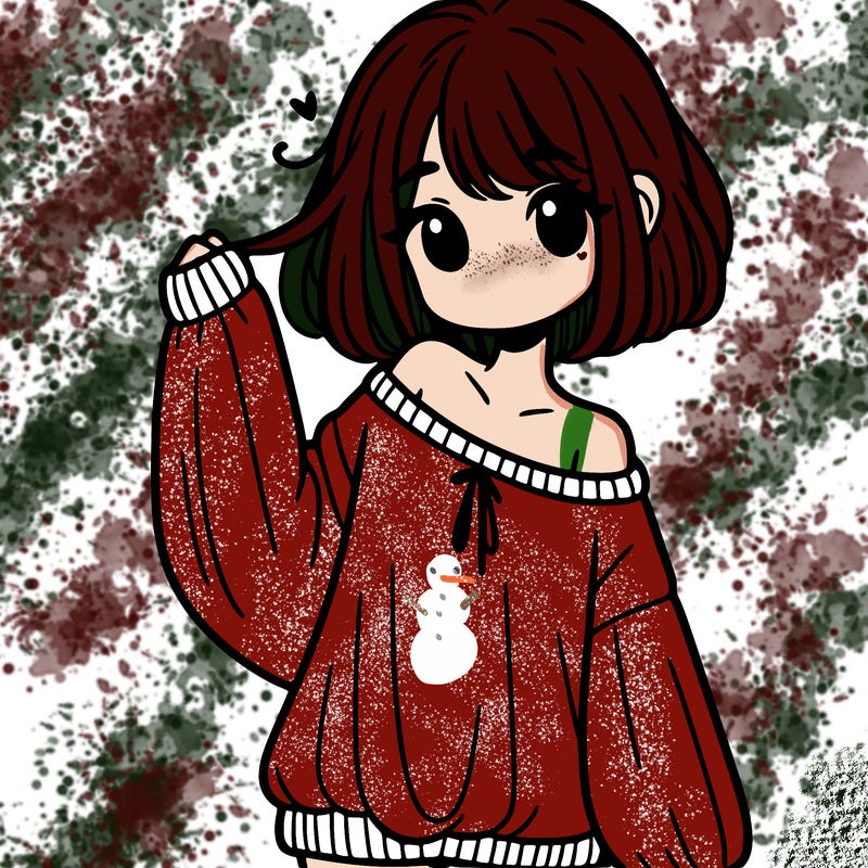 girl in baggy sweater hanging off her shoulder