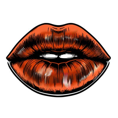 realistic mouth with lips