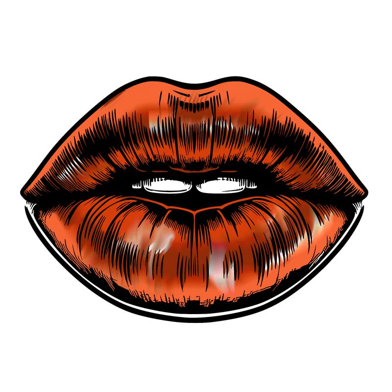 realistic mouth with lips