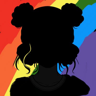 realistic girl with buns in her hair with a beanie on