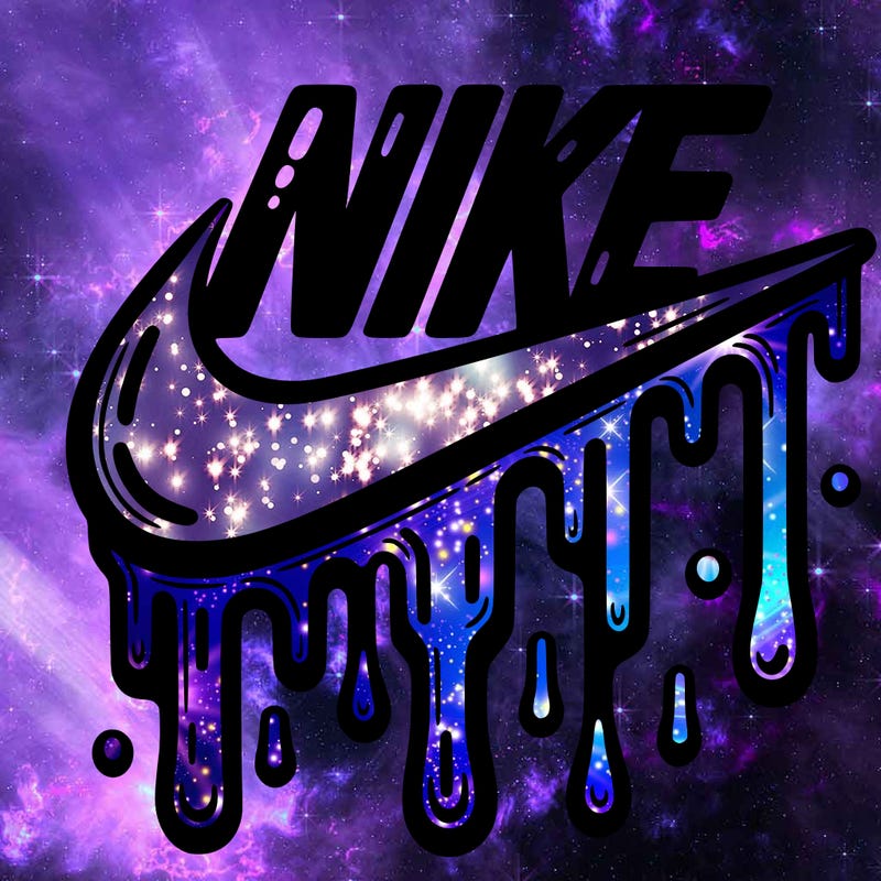dripping nike logo