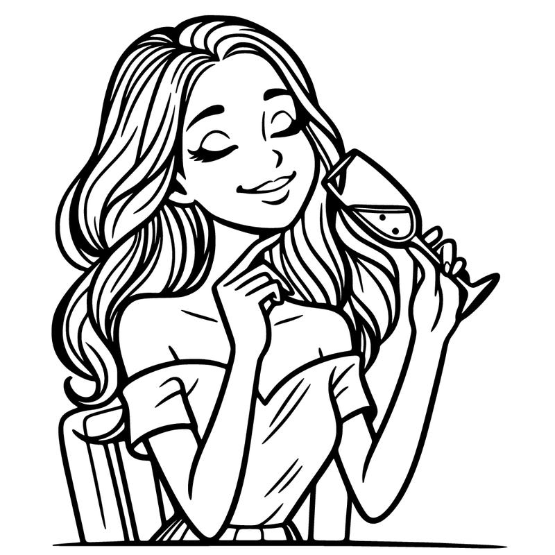 girl drinking champagne