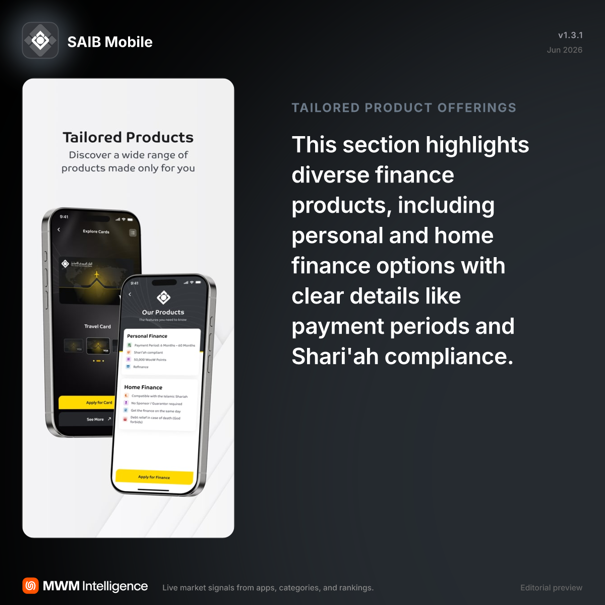 SAIB Mobile - Finance App | MWM